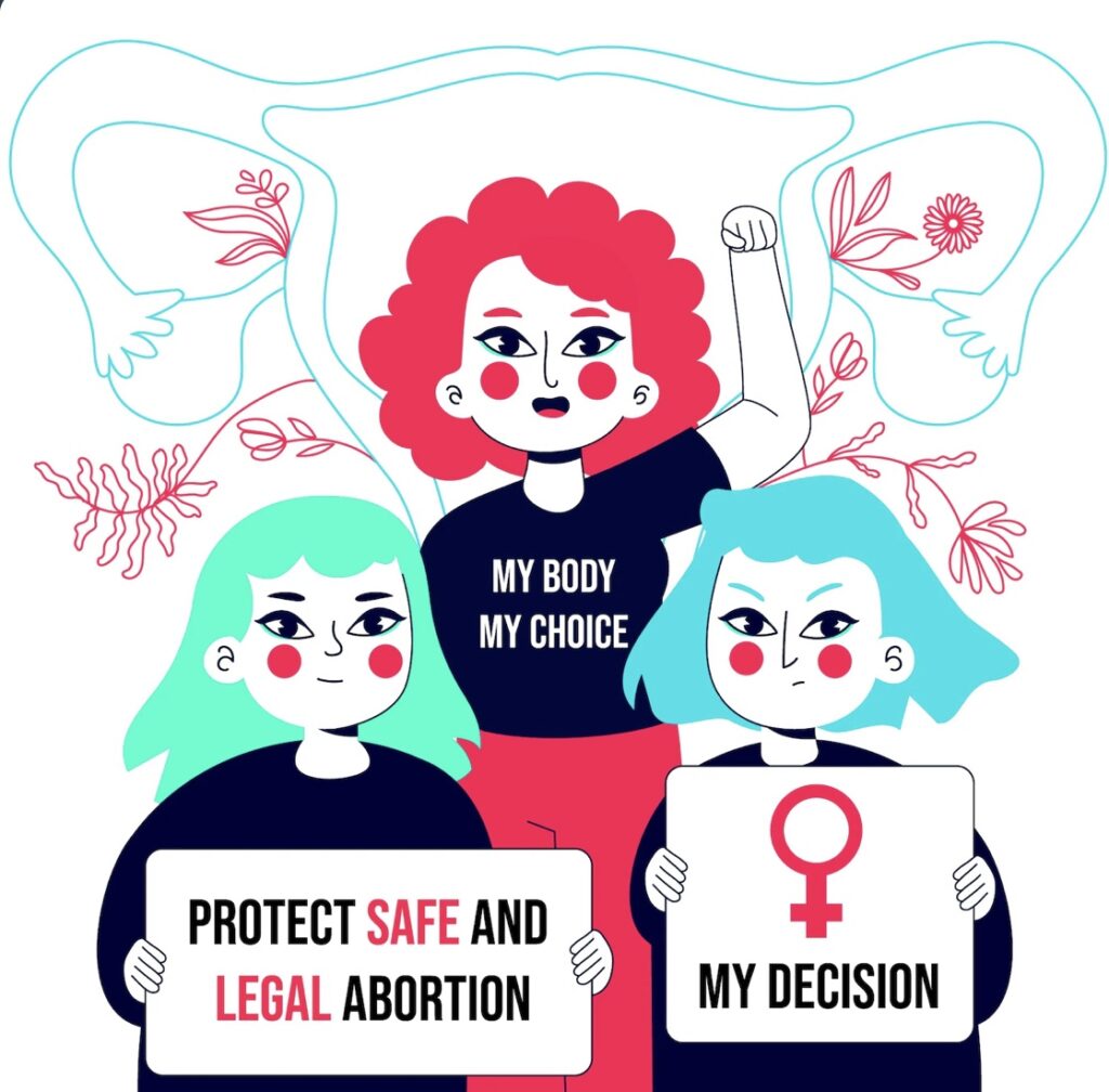 Illustration d'une manifestation pro avortement